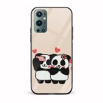 Panda - Love Printed Glass Back Phone Case