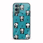 Panda Printed Glass Back Phone Case