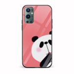Panda Printed Glass Back Phone Case