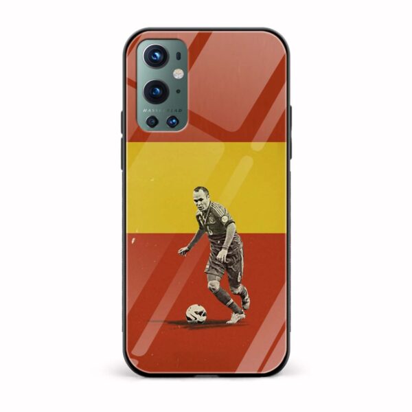 Football Printed Glass Back Phone Case