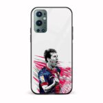 Football - Messi Printed Glass Back Phone Case
