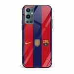 Football - FCB Printed Glass Back Phone Case
