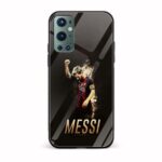 Football - Messi Printed Glass Back Phone Case