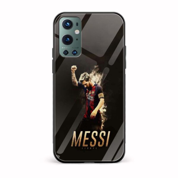Football - Messi Printed Glass Back Phone Case