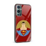 Superman Printed Glass Back Phone Case - Image 2
