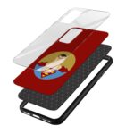 Superman Printed Glass Back Phone Case - Image 3