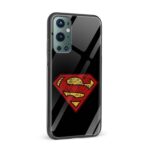 Superman Printed Glass Back Phone Case - Image 2