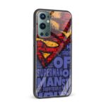 Superman Printed Glass Back Phone Case - Image 2