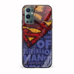 Superman Printed Glass Back Phone Case