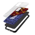 Superman Printed Glass Back Phone Case - Image 3