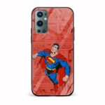 Superman Printed Glass Back Phone Case