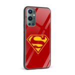Superman Printed Glass Back Phone Case - Image 2