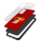 Superman Printed Glass Back Phone Case - Image 3