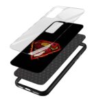Superman Printed Glass Back Phone Case - Image 3