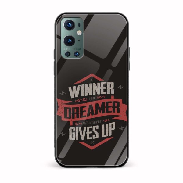 Typography Printed Glass Back Phone Case