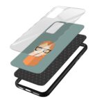 Moustache and Beard Printed Glass Back Phone Case - Image 3