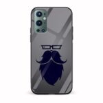 Moustache and Beard Printed Glass Back Phone Case