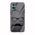 Moustache and Beard Printed Glass Back Phone Case