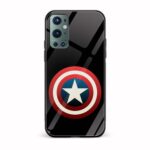 Captain America - Shield Printed Glass Back Phone Case