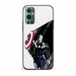 Captain America Printed Glass Back Phone Case