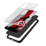 Captain America Printed Glass Back Phone Case - Image 3