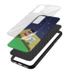 Shinchan And Shiro Printed Glass Back Phone Case - Image 3