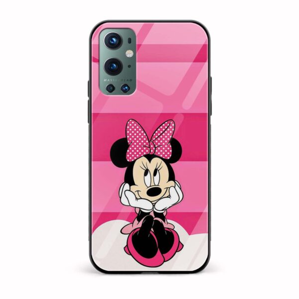 Minnie Mouse Printed Glass Back Phone Case