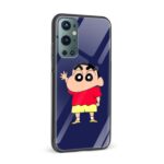 Shinchan Printed Glass Back Phone Case - Image 2