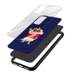 Shinchan Printed Glass Back Phone Case - Image 3