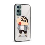 Shinchan Printed Glass Back Phone Case - Image 2