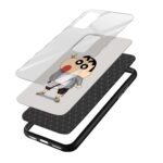 Shinchan Printed Glass Back Phone Case - Image 3