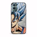 Goku Super Saiyan Blue Printed Glass Back Phone Case