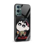 Shinchan Printed Glass Back Phone Case - Image 2