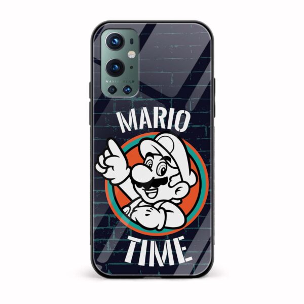 Mario Time Printed Glass Back Phone Case