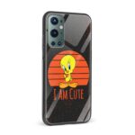 Tweety-I am Cute Printed Glass Back Phone Case - Image 2