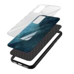 Denim  Printed Glass Back Phone Case - Image 3