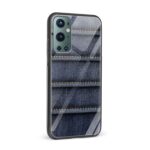 Denim  Printed Glass Back Phone Case - Image 2