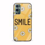 Smile  Printed Glass Back Phone Case