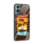 Tropical Printed Glass Back Phone Case - Image 2