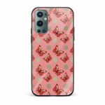 Butterfly Pattern Printed Glass Back Phone Case