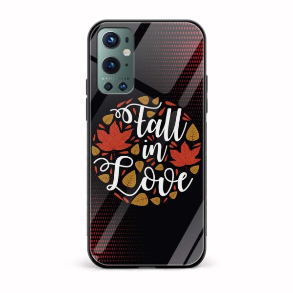 Fall In Love Printed Glass Back Phone Case