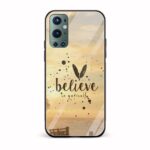 Belive In Yourself Printed Glass Back Phone Case