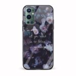Floral Printed Glass Back Phone Case