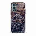 Fire And Blood Printed Glass Back Phone Case