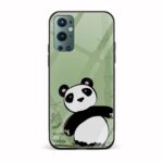 Panda Printed Glass Back Phone Case