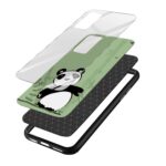 Panda Printed Glass Back Phone Case - Image 3