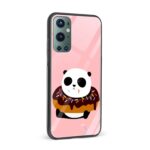 Panda Donut Printed Glass Back Phone Case - Image 2