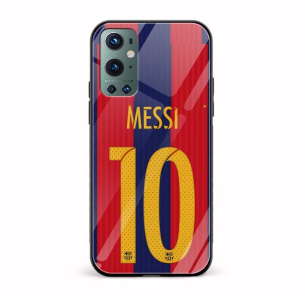 Messi Printed Glass Back Phone Case