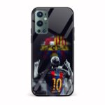 FCB - Messi Printed Glass Back Phone Case
