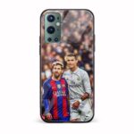 Ronaldo and Messi Printed Glass Back Phone Case